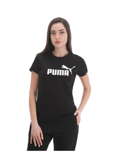 Puma Essential Logo Tee Kadın Tişört Siyah