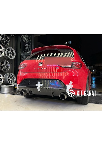 Kit Garaj Leon Mk3 Style Düz Difüzör Plastik 2012-2020 Boyalı