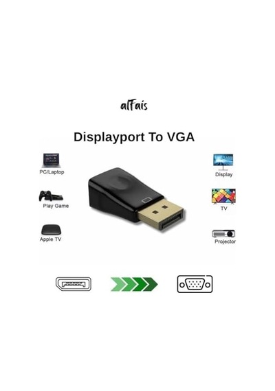 5251 Displayport To Vga Çevirici Dönüştürücü Adaptör Yalnızca Displayport&apos Tan Vga&apos Ya Dönüşüm Destekler. Çift Yönlü Değil.masaüstü, Dizüstü Bilgisayarlar Ve Displayport Çıkışı Sahip Diğer Uyuml 5251 Displayport To Vga Çevirici Dönüştürücü Adaptör Yalnızca Displayport&apos Tan Vga&apos Ya Dönüşüm Destekler. Çift Yönlü Değil.masaüstü, Dizüstü Bilgisayarlar Ve Displayport Çıkışı Sahip Diğer Uyuml