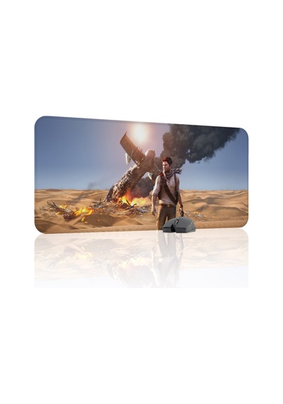 Uncharted Kaymaz Dikişli Kauçuk Oyuncu Mousepad V1 - 90x40 Xxl Gaming Mouse Pad Fare Altlığı