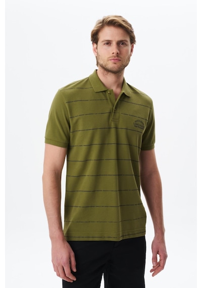 AR-MA Arma Erkek Basic Regular Fit % 100 Pamuk Pike Polo Yaka Tişört Y29374355702 Yeşil