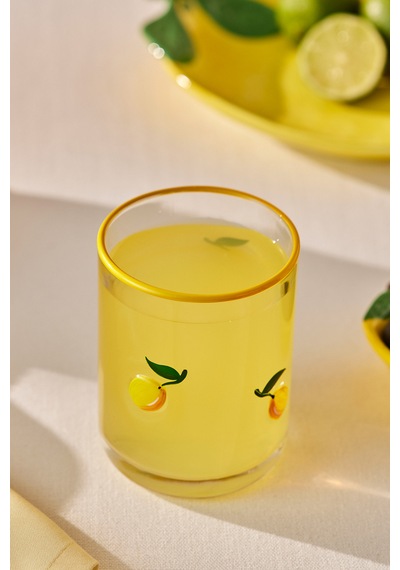 Karaca Desenli Meşrubat Bardağı 420 Ml Sarı