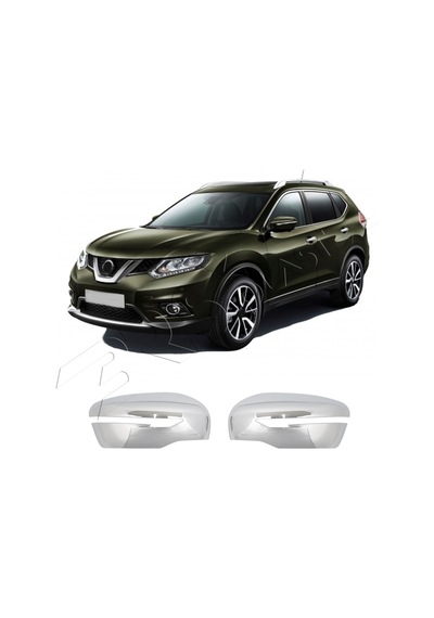 Nissan X-trail Uyumlu 2014 Ve Üzeri Ayna Kapağı 2 Parça Abs Krom Kaplama