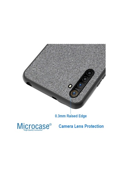 Microcase Realme Xt Fabrik Serisi Kumas & Deri Desen Kilif 419243594