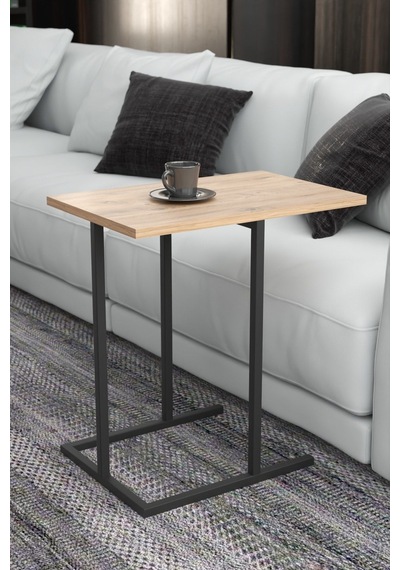 Retodesign Büyük Zigon Sehpa, Yan Sehpa 3110b Atlantik Çam - Siyah