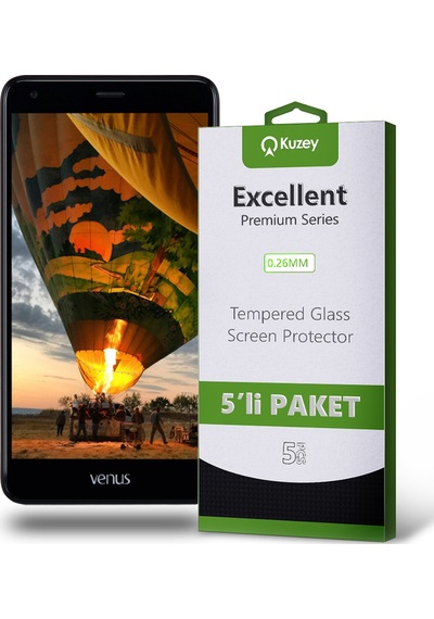 Vestel Venüs V4 ile Uyumlu Temperli Ekran Koruyucu Kırılmaz Cam Ekonomik 5'li Paket