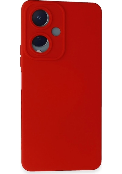 Newface - 852 - Vivo Y17s Kılıf Nano İçi Kadife Silikon - Edntrend - - Kırmızı