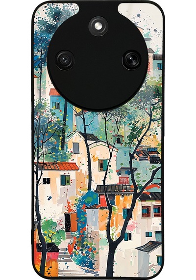 Honor Magic 8 Lite 5g Kılıf Kamera Korumalı Desenli Luxury Portrait Painting Lusi Kapak Evler