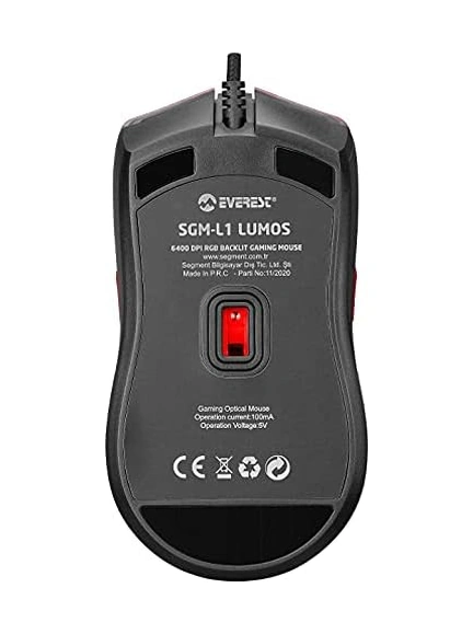 Sgm-l1 Lumos Kırmızı 6400dpi Rgb Ledli Makrolu Gaming Oyuncu Mouse