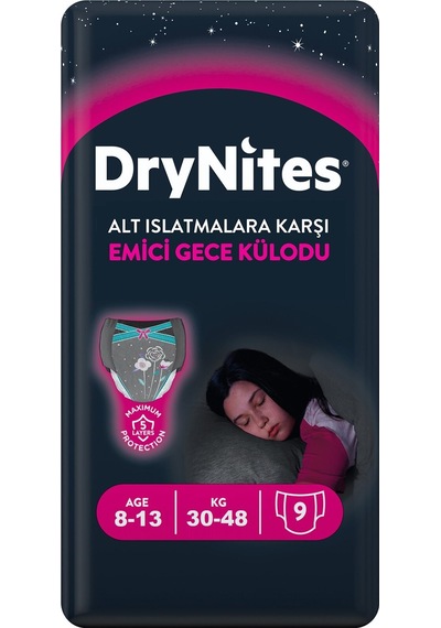Drynites Emici Gece Külodu/bez Erkek 8-13 Yaş 30-48kg L 5pk 9 5+ Numara