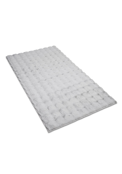 Yünteks Bubble Kabartmalı Peluş Post Halı 90x150 Beyaz