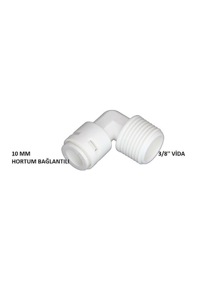 Su Arıtma Pompa Bağlantı Dirseği, 3/8'' Vida ,6 Mm Quick 10 Adet