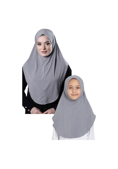 Hürrem Bone Gri Pratik Anne Kız Kombin Tesettür Eşarp Sandy Düz Hijab 230812 15 Gri