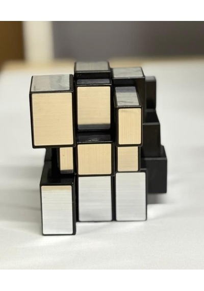 3x3x3 Mirror Sihirli Zeka Küpü Geometrik Asimetrik Gümüş Gri