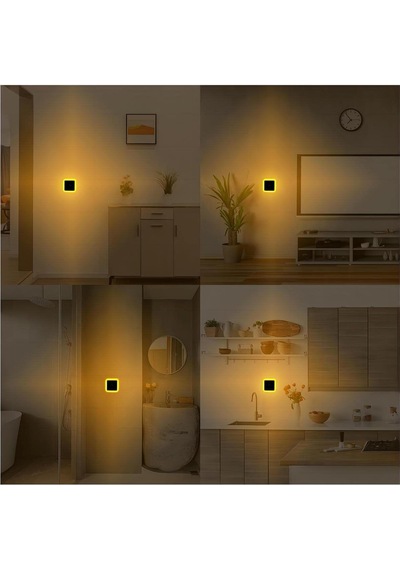 Fotoselli Led Gece Lambası, Amber Renk Sensörlü Gece Lambası, 1 Watt Amber Renk Led Gece Lambası Amber