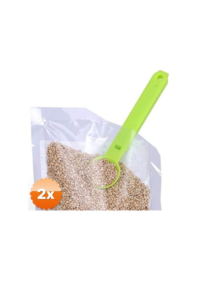 2 Adet Ölçme Kaşıklı Poşet Klipsi 3'lü Paket