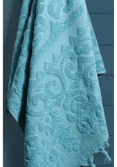 %100 Pamuk 2'li Bağlamalı Lüks, Jakarlı, Çeyizlik Banyo Havlu Seti 1 Adet 50x90, 1 Adet 100x150 Mint