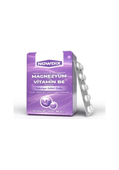 Nowdix Magnezyum Ve Vitamin B6 60 Tablet