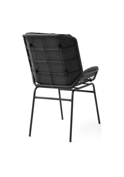 Ync Metal Ayaklı Kumaş Salon Balkon Ve Mutfak Sandalyesi 6 Adet