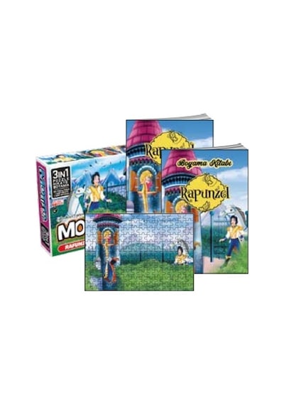 Dilman Puzzle Hikaye Boyama 3 Lü Çalışma Rapunzel