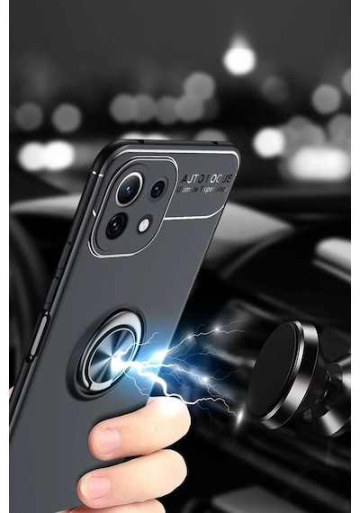 Cosmotex Newface Xiaomi Mi 11 Lite Kılıf Range Yüzüklü Silikon - Kırmızı