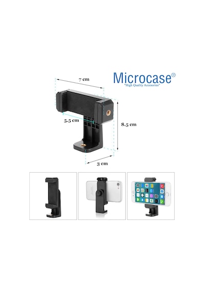 Tripod - Monopod için Ayarlanabilir Telefon Tutucu Başlık Al2534