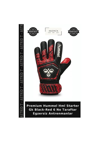 Premium Hummel Hml Starter Gk Black-red 6 No Taraftar Egzersiz Antrenmanlar Siyah - Kırmızı