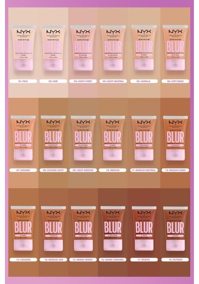 NYX Professional Makeup Blur Tint Fondöten 01 Pale