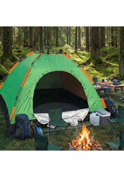 Buffer 8 Kişilik Otomatik Kurulum Kamp Çadırı Outdoor , Suya Dayanıklı Hızlı Kurulum Piknik Ve Doğa İçin Geniş Aile Ç Yeşil
