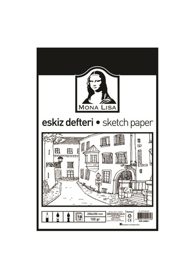 Südor Mona Lisa Ivory Dokulu Eskiz Kağıdı 100 G 25x35 CM 10 Yaprak