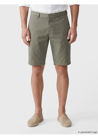 Lcwaıkıkı Classic Haki Standart Kalıp Erkek Gabardin Şort