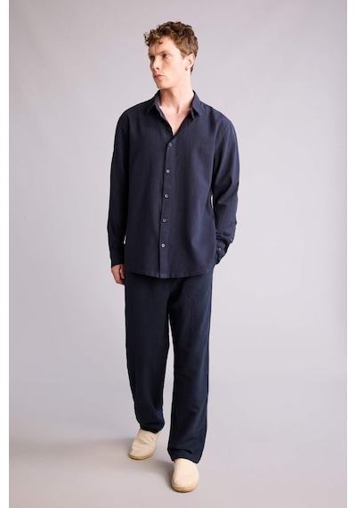 Defacto %100 Pamuk Baggy Fit Pantolon G2592ax26spnv175 Lacivert-nv175