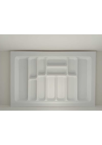 75x49 Cm. 12 Gözlü Beyaz Çekmece Içi Kaşıklık 69x41 Cm'e Kadar Kesilebilir - 75x49byz Beyaz