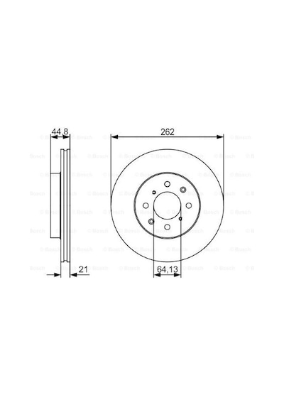 Honda City 1.5i-vtec 2020-2024 Bosch Ön Disk 262mm 2 Adet