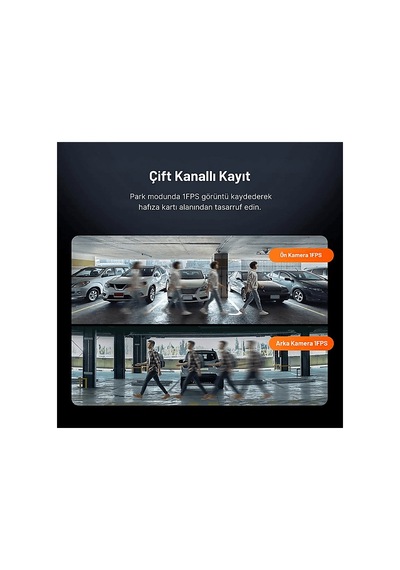 70maı Dash Cam X800 Ön Kamera + Rc14 Arka Kamera Siyah