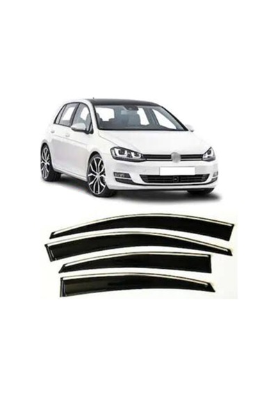 Mega Oto Market Sunpleks Siyah Krom Cam Rüzgarlığı Volkswagen Golf 6 2008-2013 İle Uyumlu