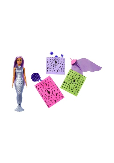 Barbie Mattel Jfv58 Color Reveal Deniz Kızı, 3 Sürpriz Torbası, 4