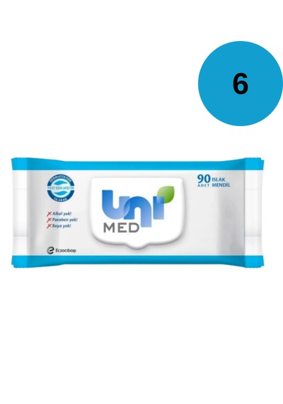 Unimed Islak Mendil 90 Yaprak x 6 Adet