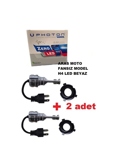 2 Adet Photon H4 12-24 V Xenon Led Ampül Zero Fansız Model Sessi