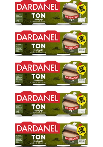 Dardanel Zeytinyağlı Ton Balığı 3 x 75 G 5'li Paket