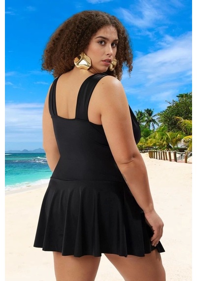 Ersefa Konforlu Plus Size Mayo Tasarım Büyük Beden Her Bedende Şıklık Pl Siyah