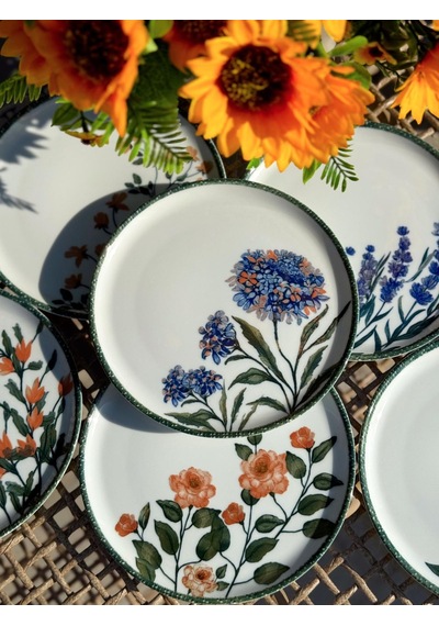 Porland Flower Garden 6 Kişilik Servis Tabağı 24cm 04ppo000225 Çok Renkli