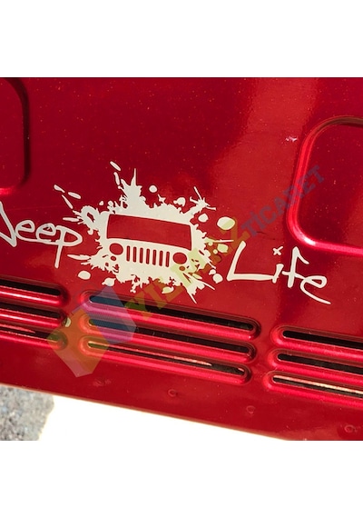 Jeep Life 4x4 Off Road Bagaj Çamurluk Tampon Oto Sticker Etiket Yapıştırma