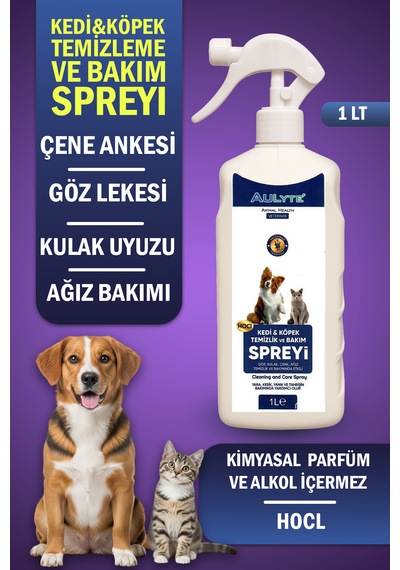 Kedi Köpek Göz, Kulak, Çene, Ağız Bakım Spreyi 1 Lt