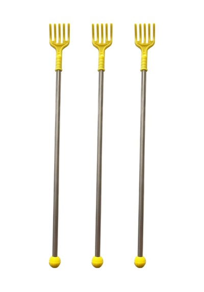Sarı Metal Saplı Sırt Kayışıcı Sırt Kaşıma Çubuğu 42 Cm Karışık