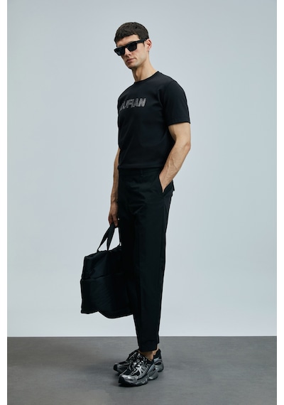 Lufian Erkek T Shirt 111020240 Siyah Siyah