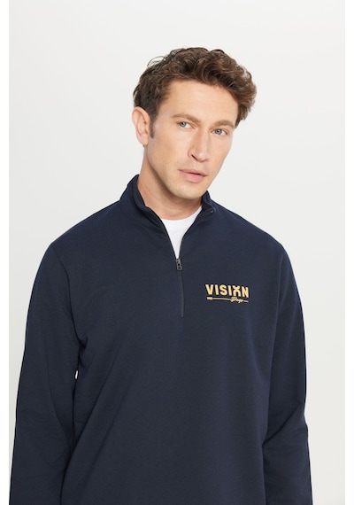 AC&Co / Altınyıldız Classics Erkek Lacı 2 İplik Pamuklu Standart Fit Normal Kesim Bato Yaka Sweatshirt Lacı