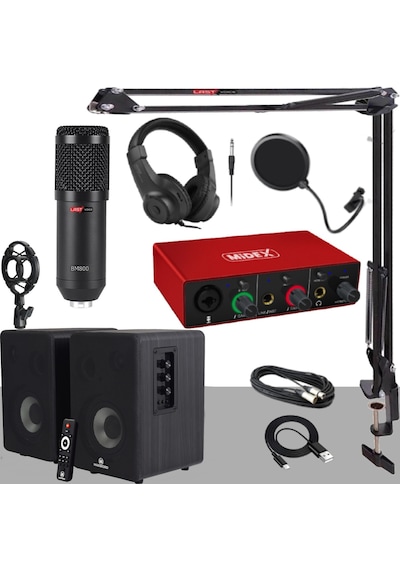 Midex Referans Paket-1 Maxword Monitör Ses Kartı Bm800 Mikrofon