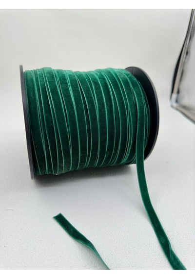 Paşateks- 1 Cm Düz Kadife-5 Metre-n.yeşil