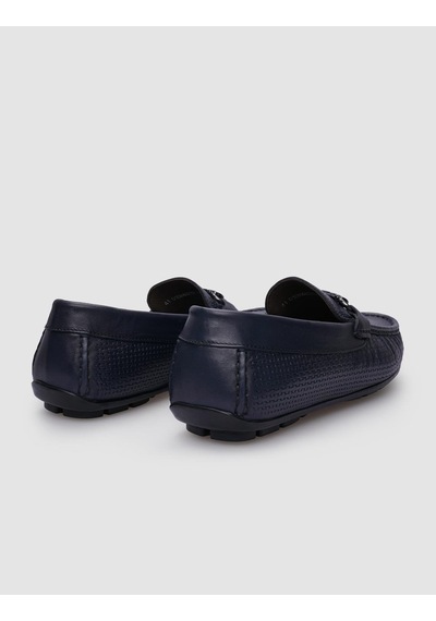 Cabani %100 Hakiki Deri Lacivert Tokalı Erkek Loafer-lacivert Lacivert